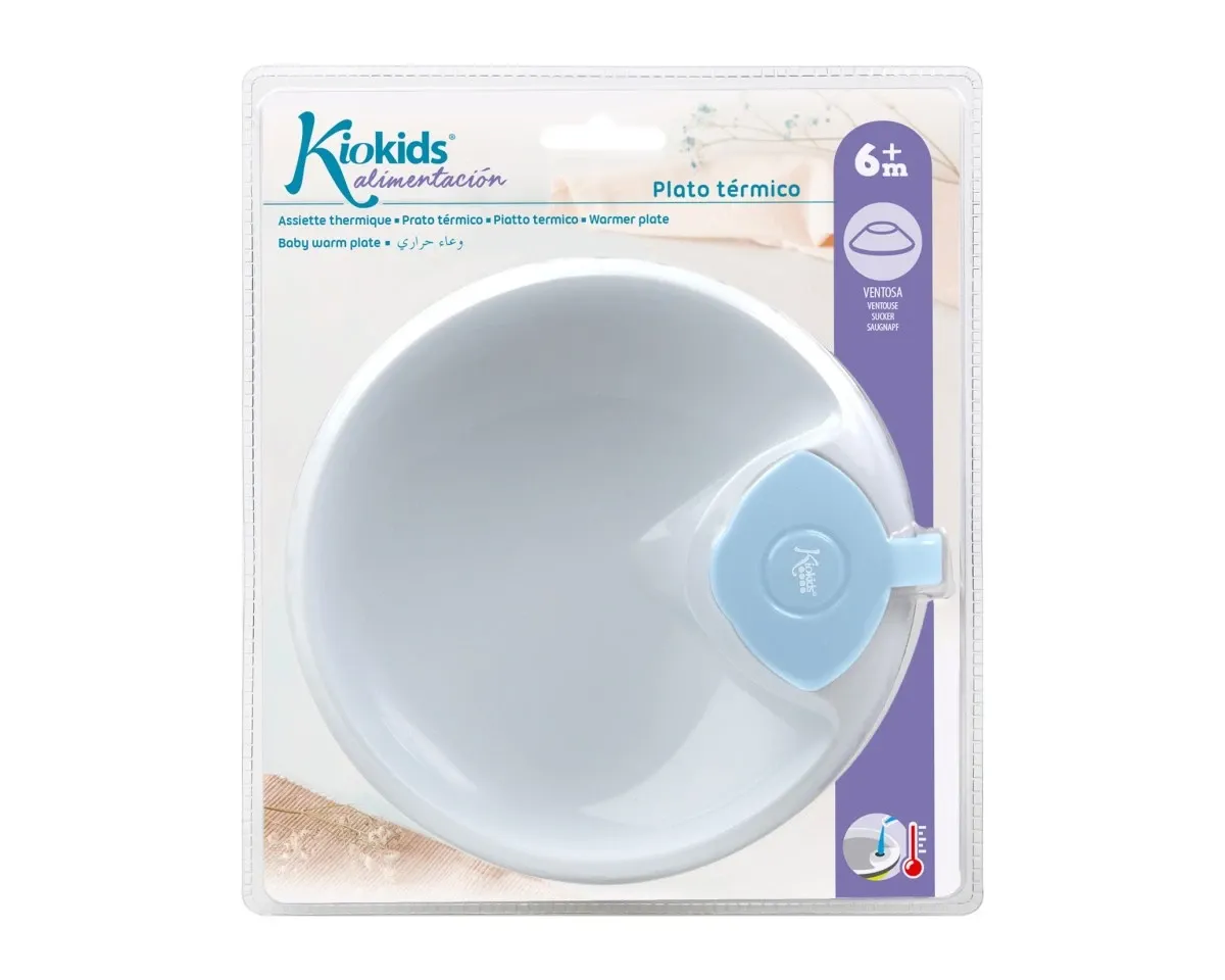 Kiokids Piatto Termico Antiscivolo Azzurro