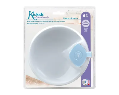 Kiokids Piatto Termico Antiscivolo Azzurro