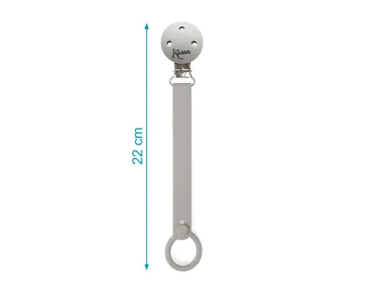 Kiokids Clip Porta Succhietto Silicone Grigio