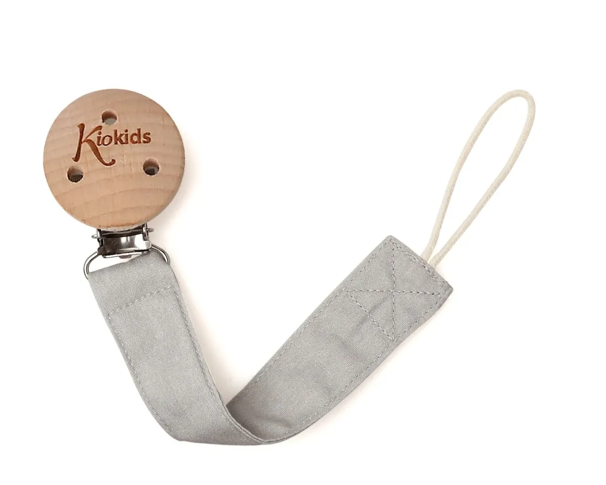 Kiokids pinza porta succhietti legno grigio