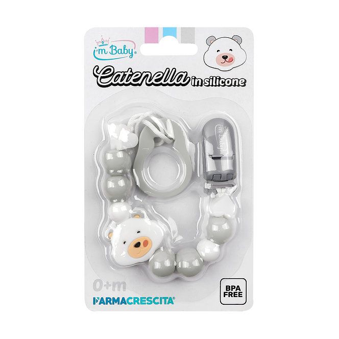 I'm Baby Catenella Portaciuccio in silicone Grigio