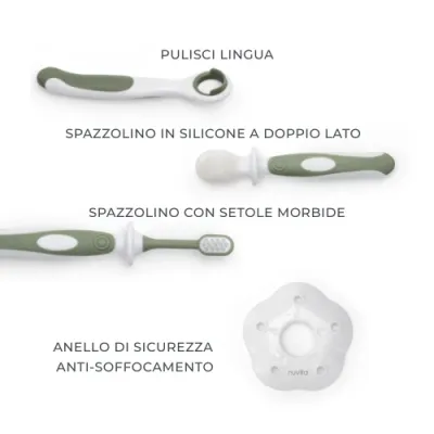 Nuvita Set Igiene Orale per Bambini Verde
