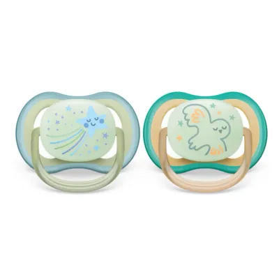 Avent Succhietti Ultra Air Nighttime 0-6 Mesi 2pz