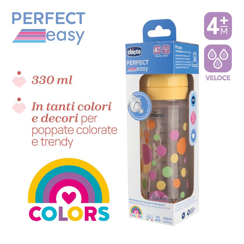 Chicco Biberon Perfect Easy Flusso Rapido 330 ml Bimba