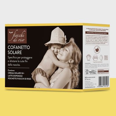 Fiocchi di Riso Cofanetto Solare  crema wsolare 50+ 100 ml latte doposole 140 ml 1 pochette