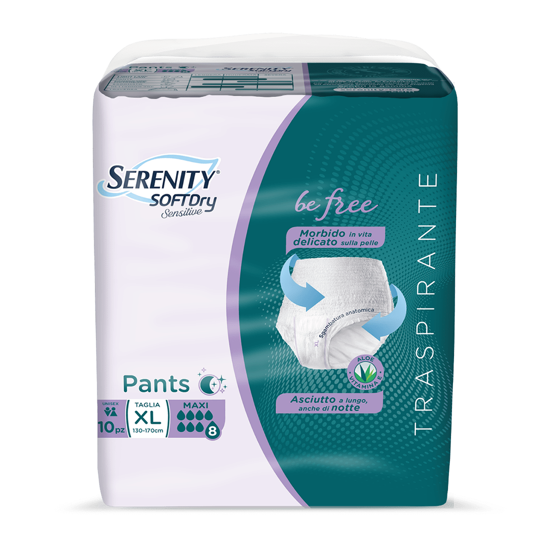Serenity Pannolone a Mutandina Sensitive Pants tg XL 130-170 cm Maxi 8 Gocce da 10 pz