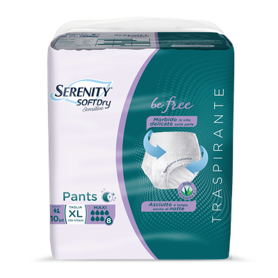 Serenity Pannolone a Mutandina Sensitive Pants tg XL 130-170 cm Maxi 8 Gocce da 10 pz