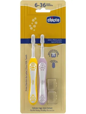 Chicco Spazzolino da Denti Doppio Giallo e Lilla 6m+