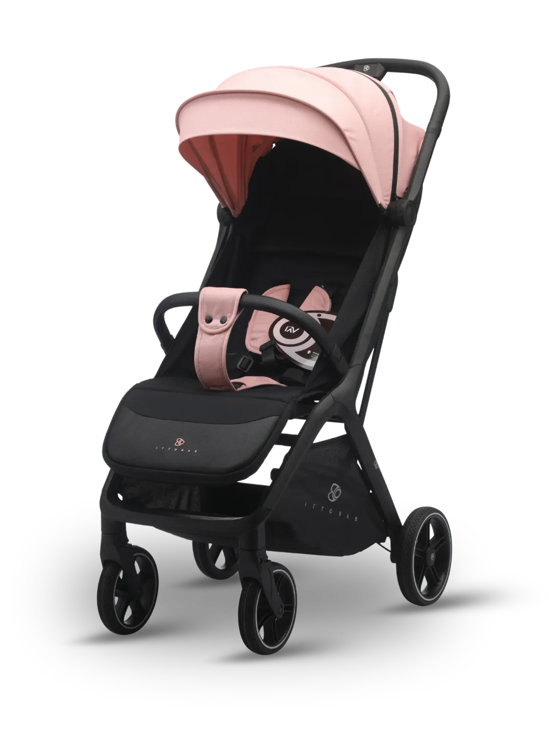 Barotti Vai Passeggino con Borsa e Coprigamba Rosa