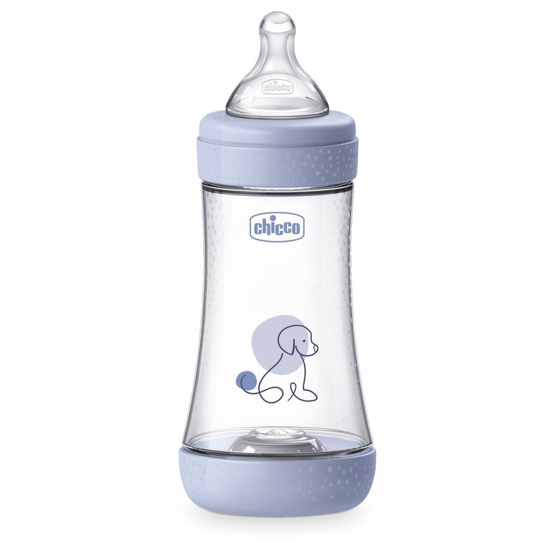 Chicco Biberon Perfect 5 Flusso Medio 2m+ 240 ml Celeste