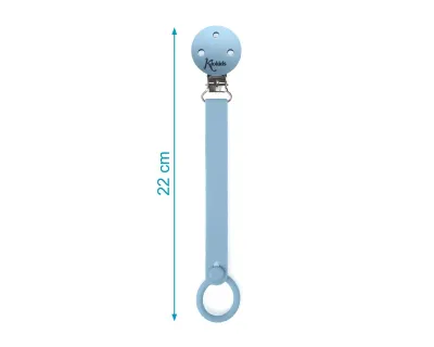 Kiokids Clips Porta Succhietto in Silicone Celeste
