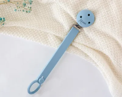 Kiokids Clips Porta Succhietto in Silicone Celeste