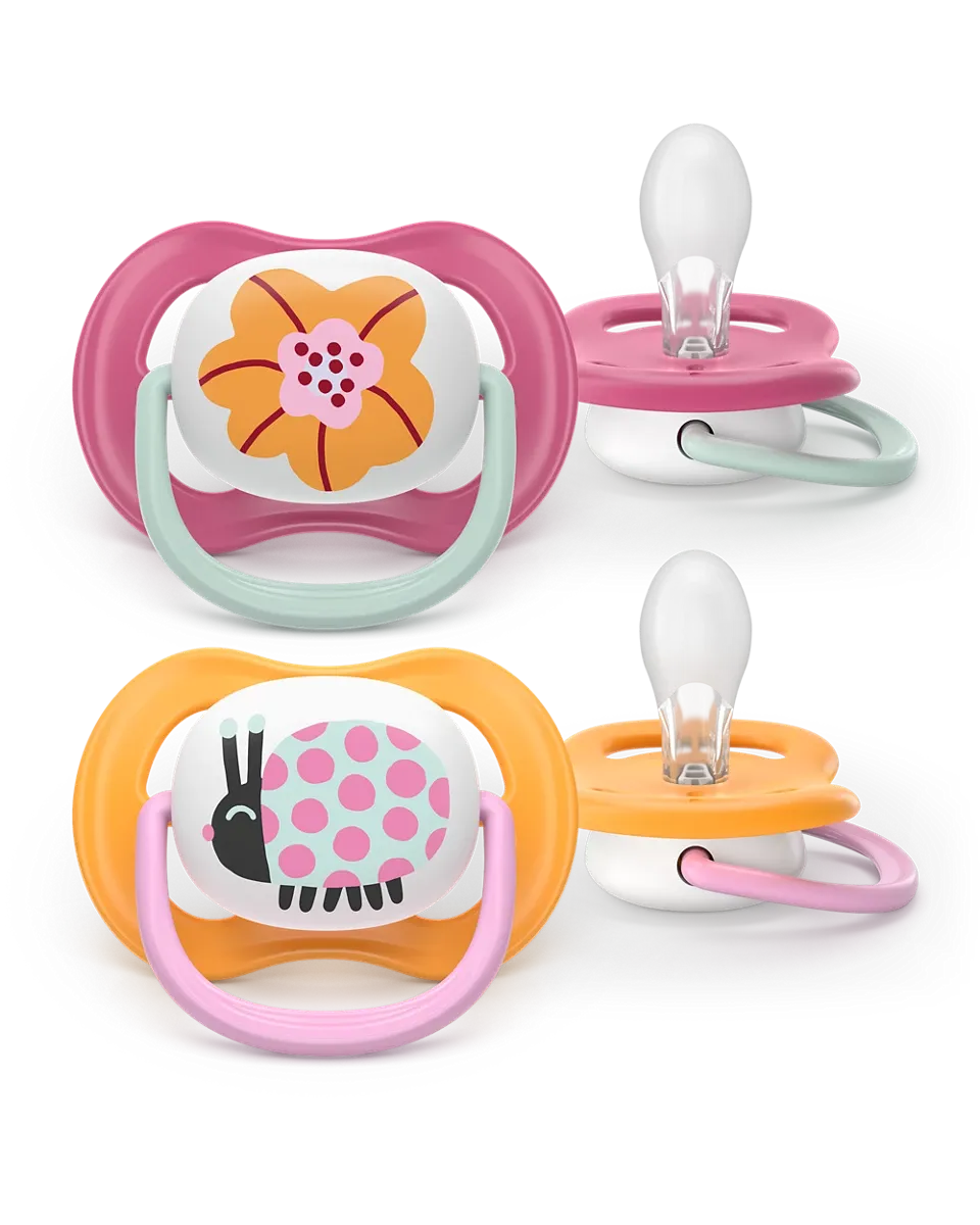 Avent Succhietti Ultra Air 6-18 Mesi Happy 2pz