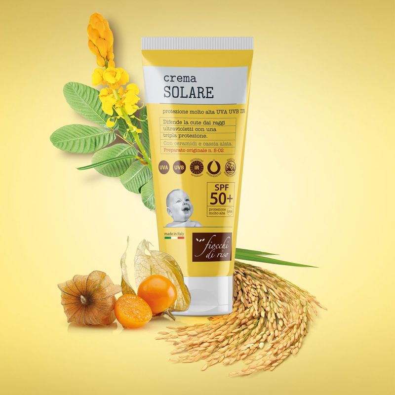 Fiocchi di Riso Crema Solare 50+ Protezione Molto Alta da 100 ml
