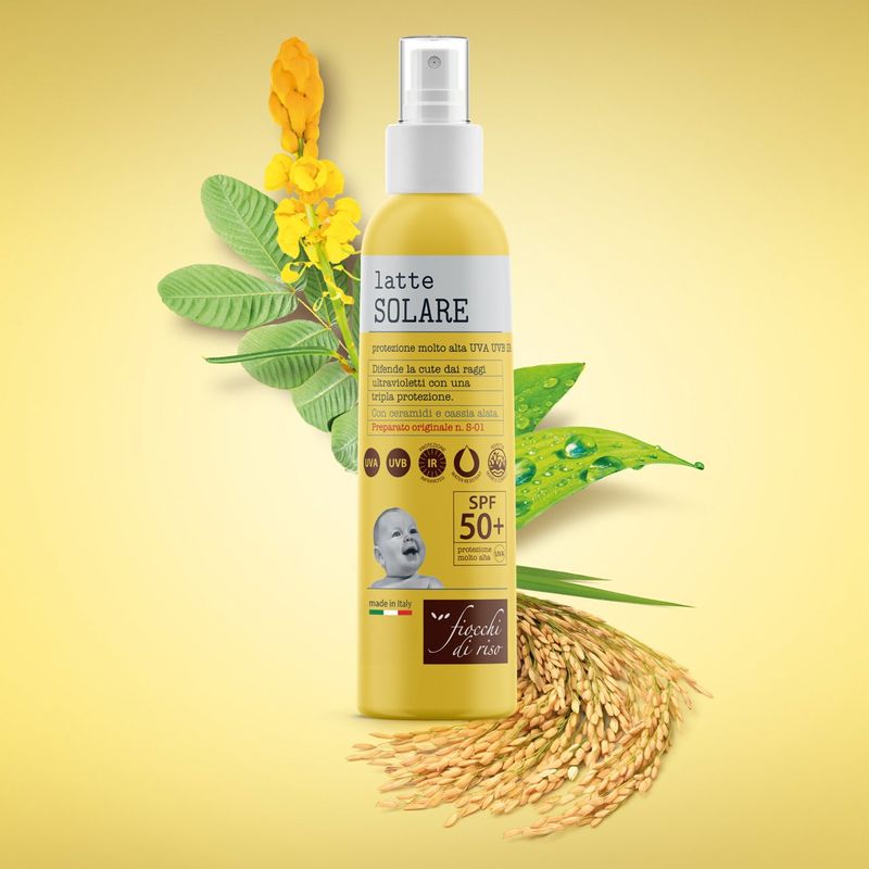 Fiocchi di Riso Latte Solare Bimbi 50+ Protezione Molto Alta da 140 ml