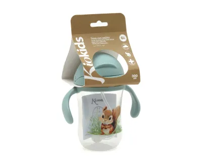 Kiokids Tazza Apprendimento Scoiattolo Salvia 300ml