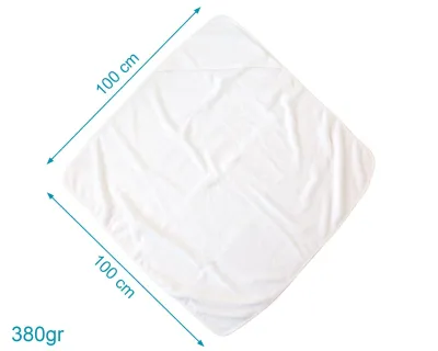 Kiokids Asciugamano bagno bambù per bebé  Bianco