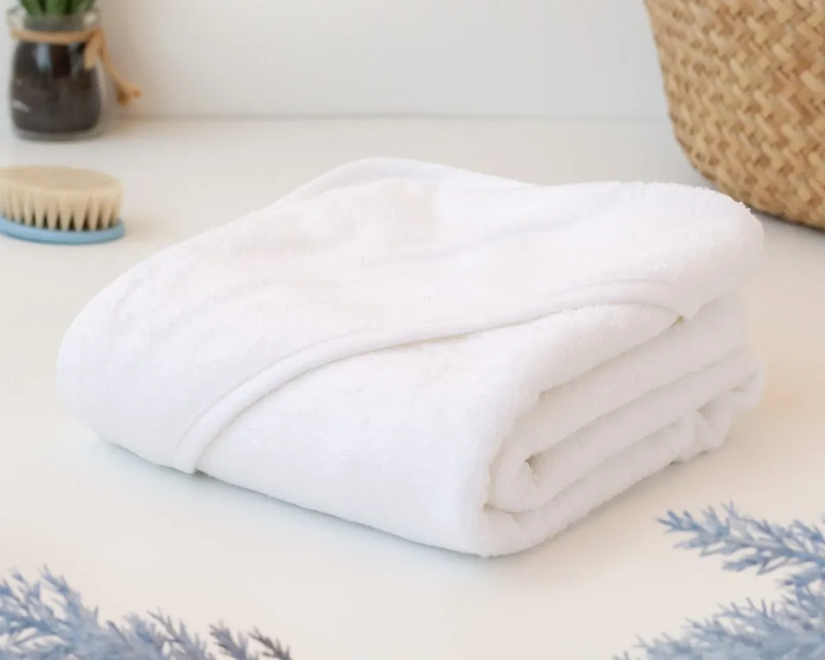 Kiokids Asciugamano bagno bambù per bebé  Bianco