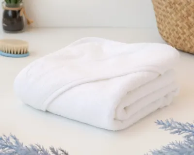 Kiokids Asciugamano bagno bambù per bebé  Bianco