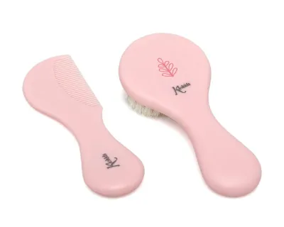 Kiokids Pratico set di Pettini e Spazzole Rosa