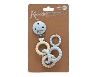 Kiokids Catenella Porta Succhietto in Silicone Celeste