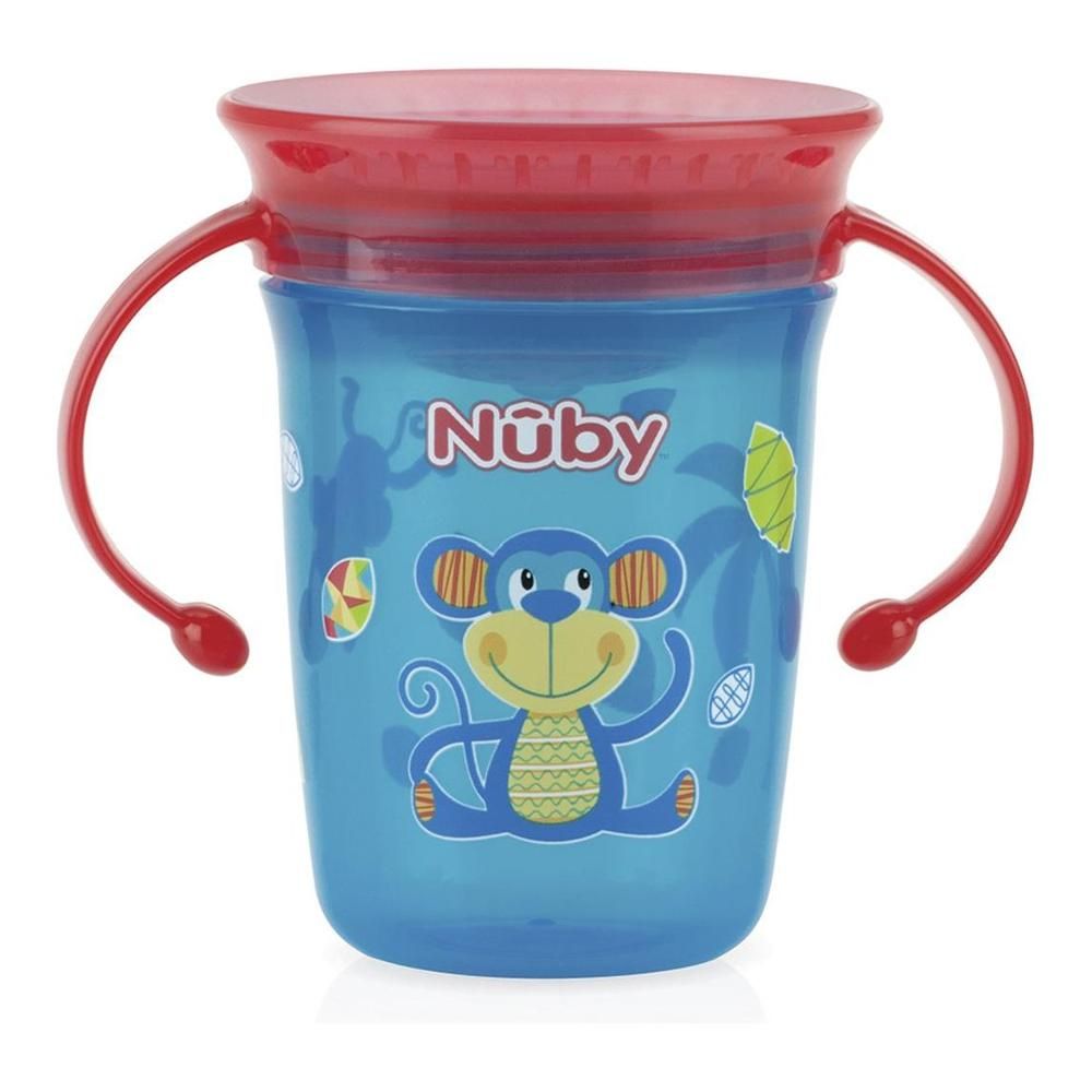 Nuby Tazza Wonder Cup 360° 240ml Blu Rosso