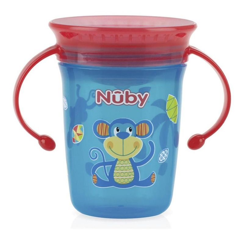 Nuby Tazza Wonder Cup 360° 240ml Blu Rosso