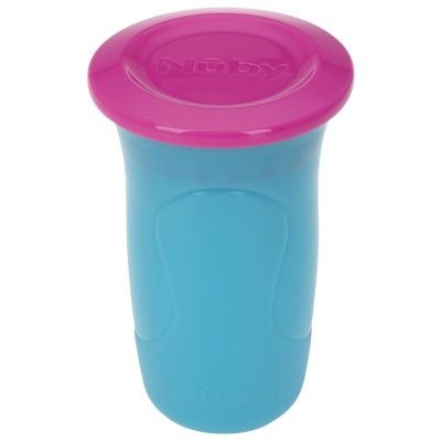 Nuby Bicchiere con tappo 360ml Blu e Fucsia