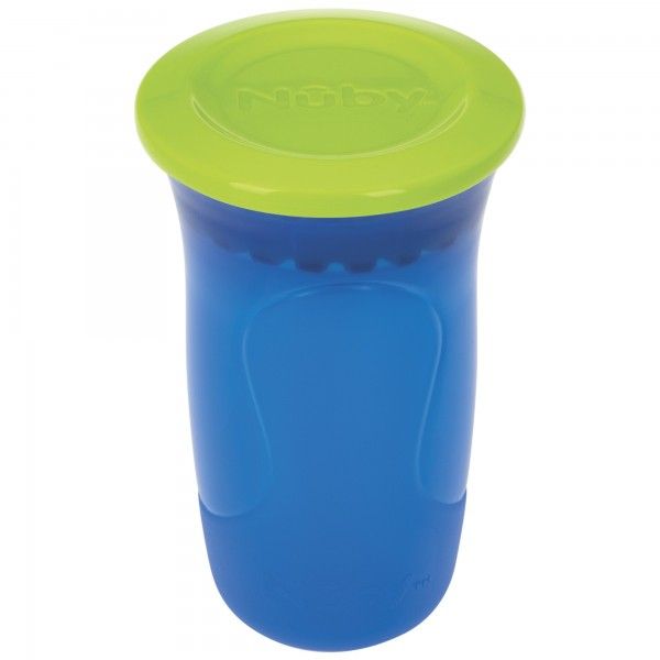 Nuby Bicchiere con tappo 360ml Blu e Verde