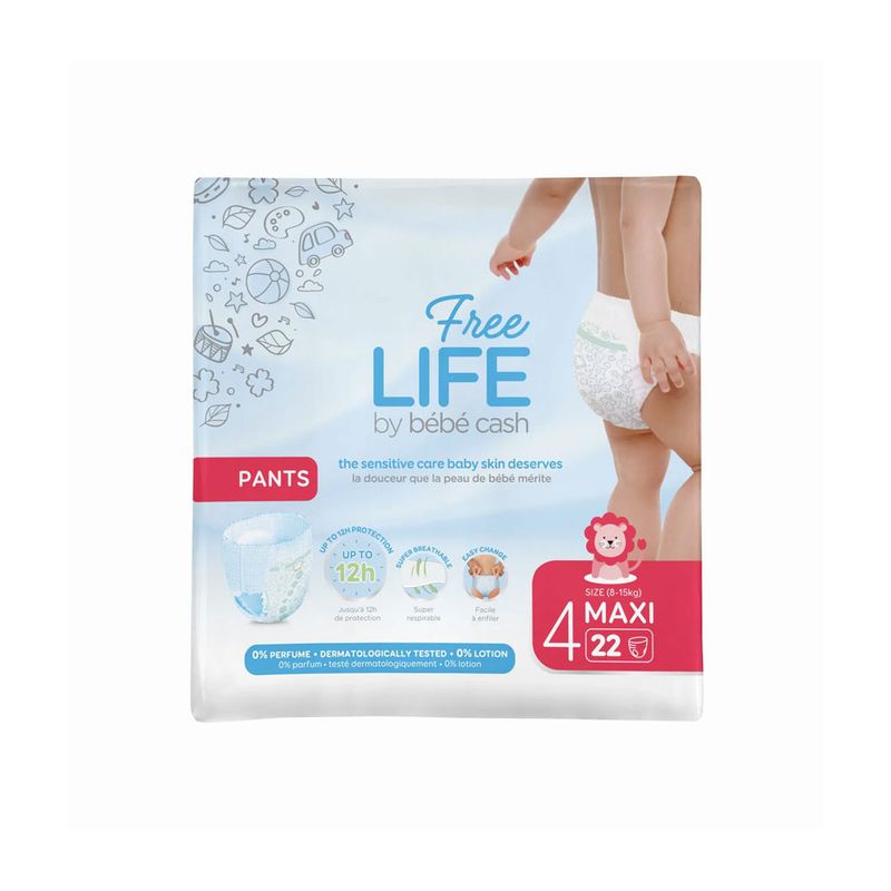 Freelife Pannolino a Mutandino Maxi 4 Tg 8-15 kg da 22pz