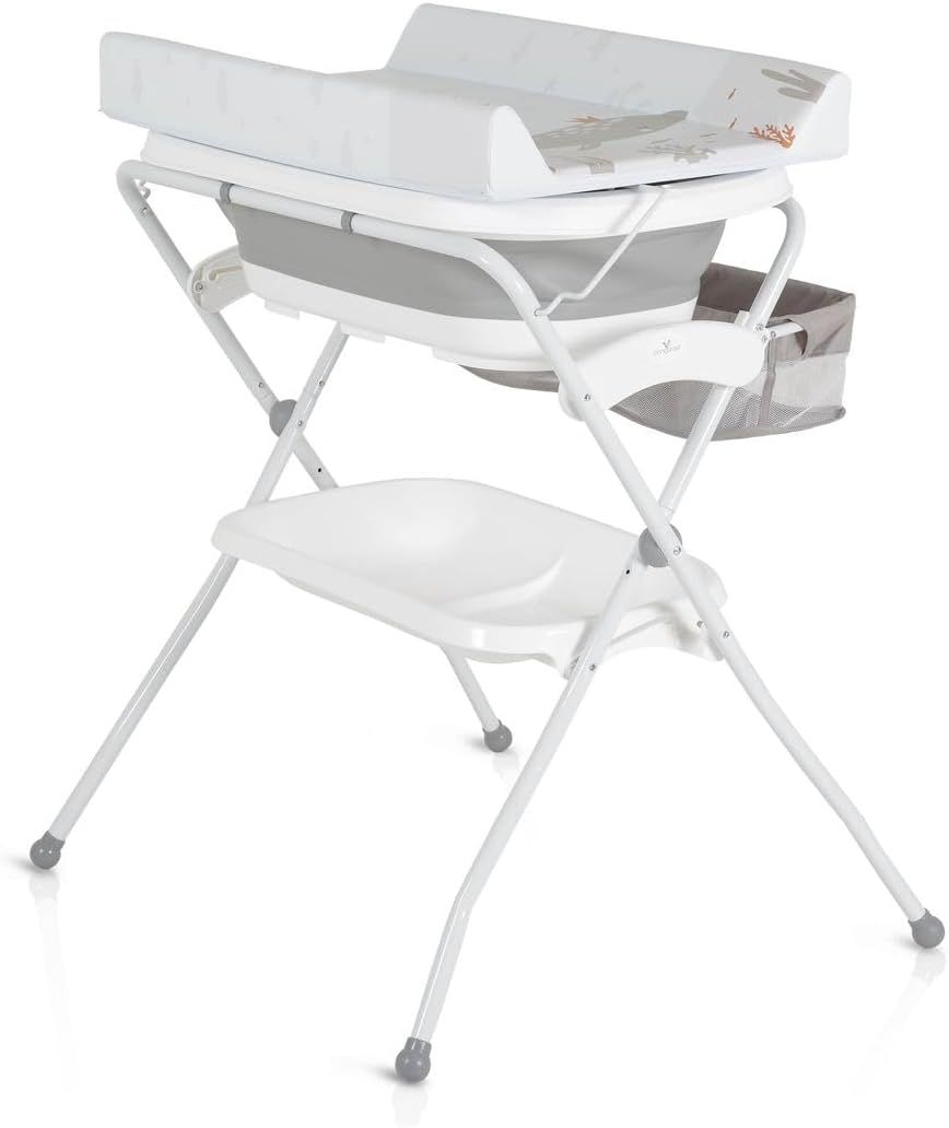Cangaroo Como Fasciatoio 2 in 1 pieghevole con scomparto per gli accessori grigio