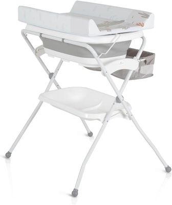 Cangaroo Como Fasciatoio 2 in 1 pieghevole con scomparto per gli accessori grigio