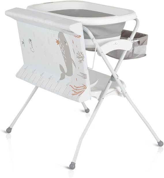 Cangaroo Como Fasciatoio 2 in 1 pieghevole con scomparto per gli accessori grigio