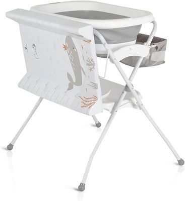 Cangaroo Como Fasciatoio 2 in 1 pieghevole con scomparto per gli accessori grigio