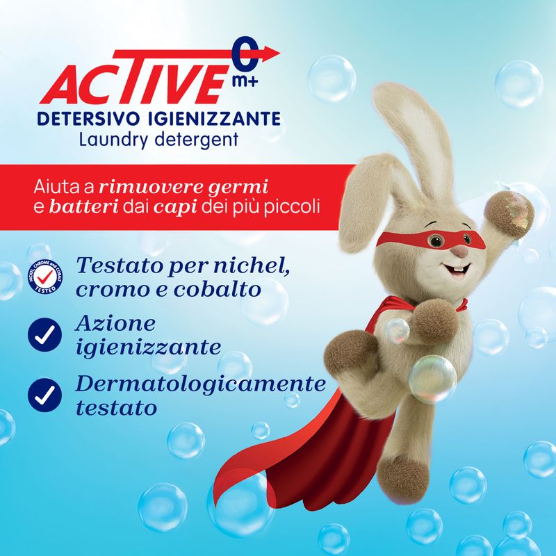 Chicco Active Detersivo Igienizzante Liquido 0m+ da 1,5 Lt