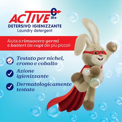 Chicco Active Detersivo Igienizzante Liquido 0m+ da 1,5 Lt