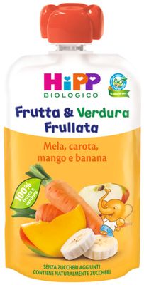 Hipp Frutta e Verdura Frullata Mela Carota Mango e Banana Confezione da 90g