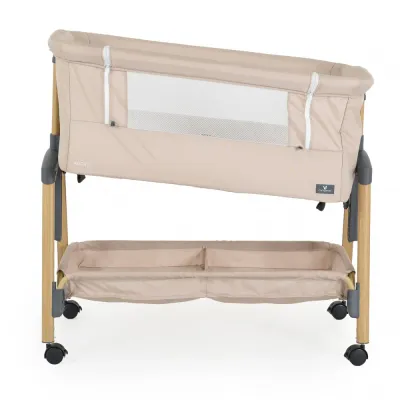 Cangaro Baby Crib Adoro Khari Culla Begie Altezza regolabile, materasso, zanzariera e ruote