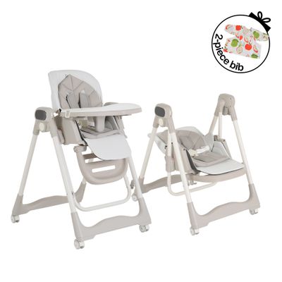 Moni Seggiolone Pappa e Altalena 2 in 1 begie