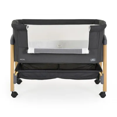 Cangaro Baby Crib Adoro Grey Culla Grigio Altezza regolabile, materasso, zanzariera e ruote
