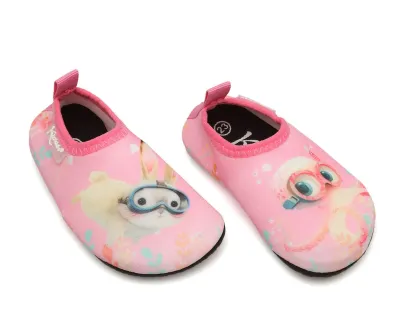 Kiokids Scarpine Antiscivolo Rosa per Mare e Piscina tg 24 cm 15 x 7,5 cm
