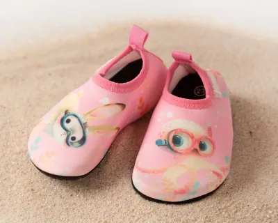 Kiokids Scarpine Antiscivolo Rosa per Mare e Piscina tg 24 cm 15 x 7,5 cm