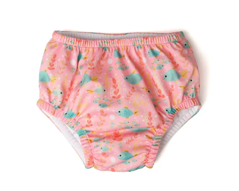 Kiokids Costume da bagno e pannolino Rosa  con protezione upf50+ 8-10 kg 12 mesi