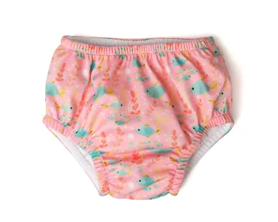 Kiokids Costume da bagno e pannolino Rosa  con protezione upf50+ 8-10 kg 12 mesi