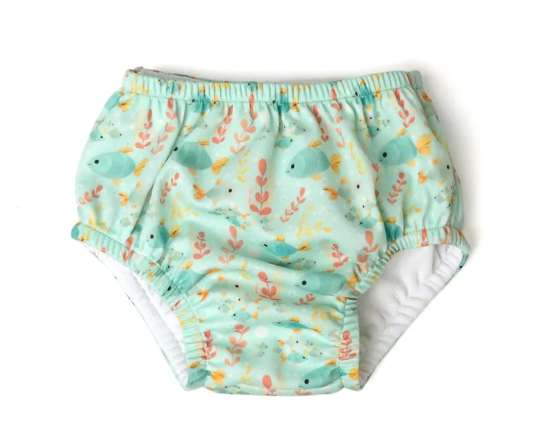 Kiokids Costume da bagno e pannolino Verde  con protezione upf50+ 8-10 kg 12 mesi