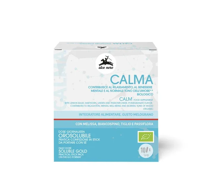 Alce Nero Calma con Melissa, Biancospino, Tiglio e Passiflora. 14g