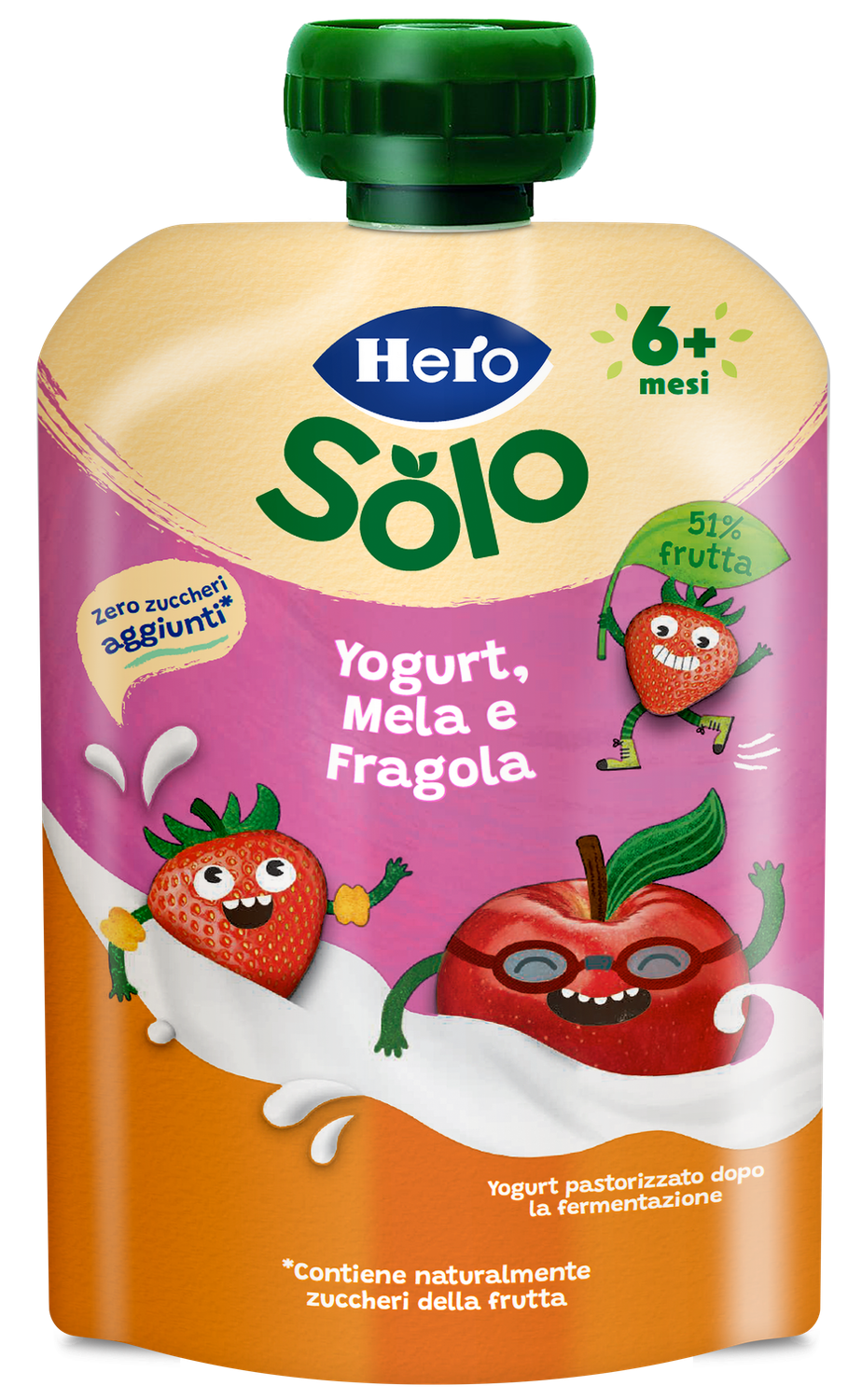 Hero Solo Yogurt Mela e Fragola 100g