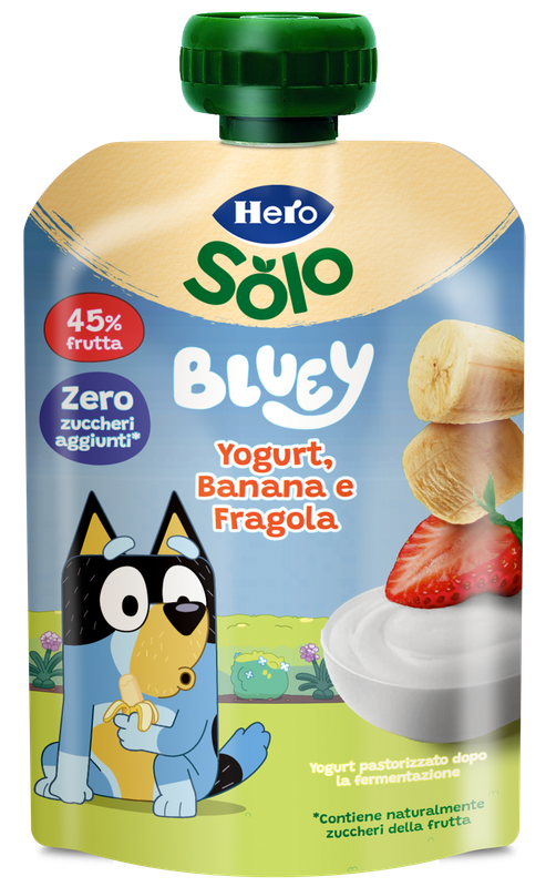 Hero Solo Bluey Yogurt Banana e Fragola 100g