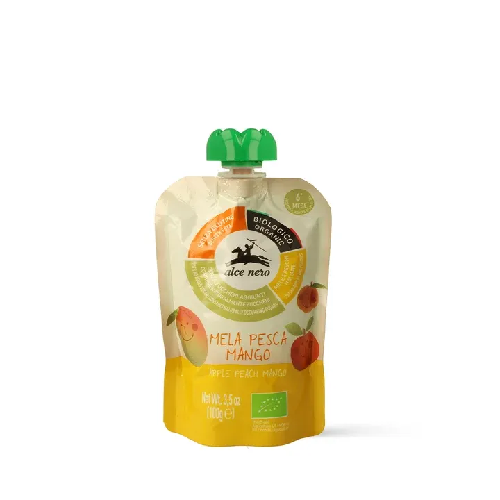 Alce Nero Puree di Frutta Mela Pesca e Mango 100g