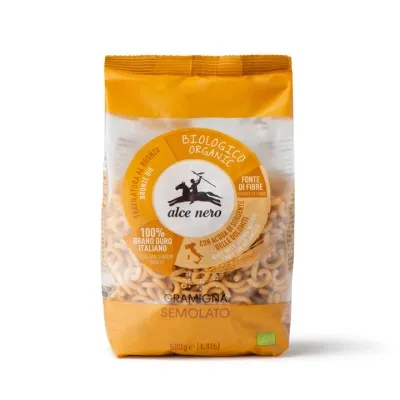 Alce Nero Pasta 100% Gramigna di Semolato di grano duro biologica 500g